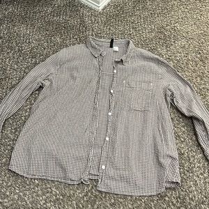 H&M button down waffle print